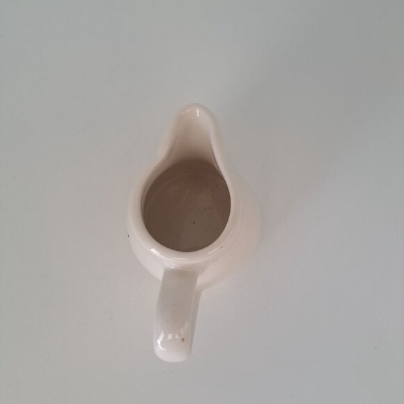 Syracuse Syralite Creamer Pitcher With Orange Stripe Design - Picture 7 of 10